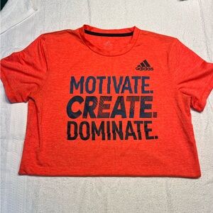 BUNDLE AND SAVE! Adidas Bright Red Tee with Black Trim